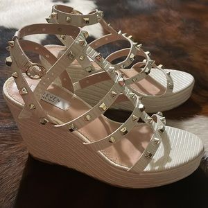Studded wedge sandals